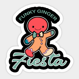 Funky Ginger Bread Man Sticker